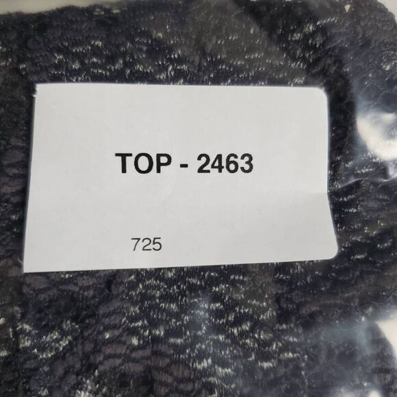 BKE Black Lace Overlay Tank Top M Floral Sheer Sleeveless Made in Canada - Picture 5 of 5